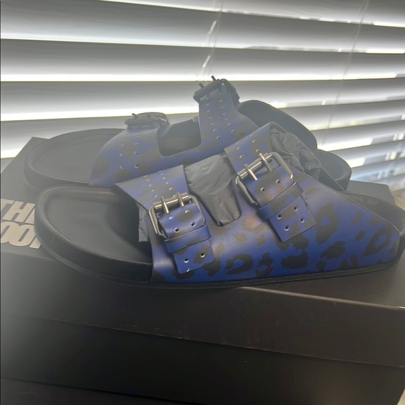 The Kooples Blue and Black Sandals with Adjustable Buckles - Picture 4 of 5